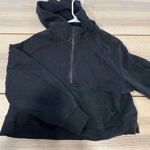 Lulu Lemon Scuba Oversized Half Zip Hoodie in Black
